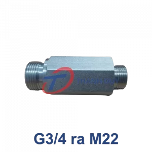 rắc co thuỷ lực G3/4 ra M22 dài 85mm