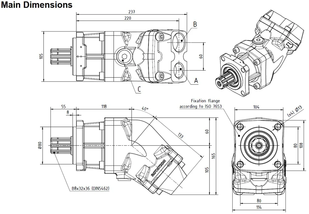 kich thuoc bom piston Aber BIF